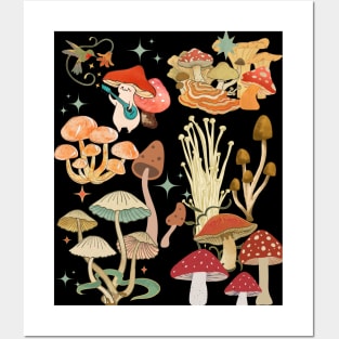 Vintage mushroom Posters and Art